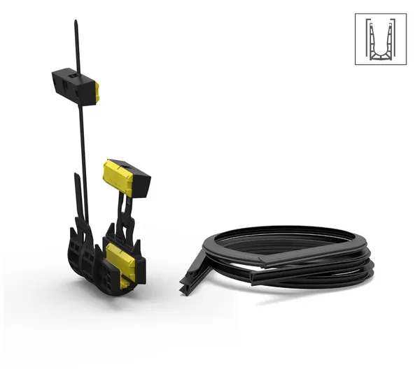 VetroMount® mounting set, with cover profile